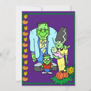 Halloweenfest för hela familjen inbjudningar