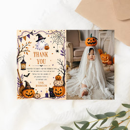 Halloweenfest foto tack kort