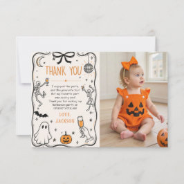 Halloweenfest Foto Tack Kort