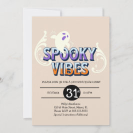Halloweenfest Ghost Mörka Vibbar Födelsedag Inbjudningar
