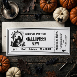 Halloweenfest Gothic Skelett Biljett Inbjudningar