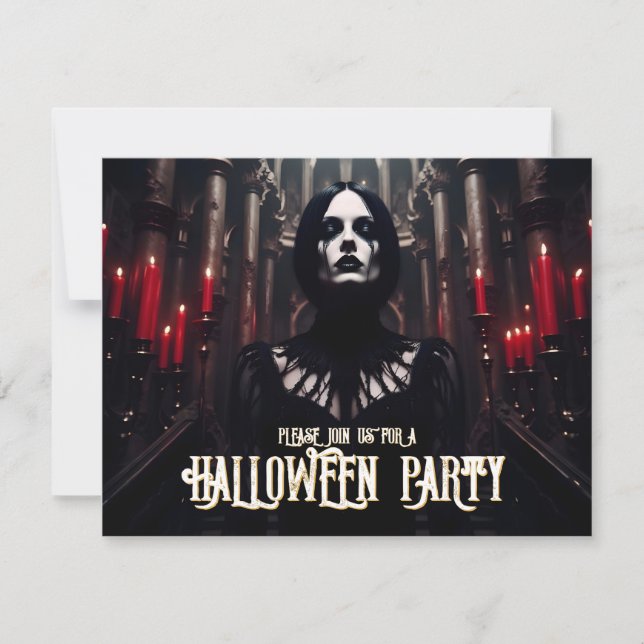 Halloweenfest – Gotisk Mörk Inbjudan (Framsida)