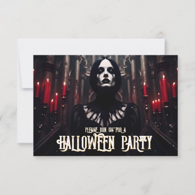 Halloweenfest – Gotisk Mörk Inbjudan (Framsida)