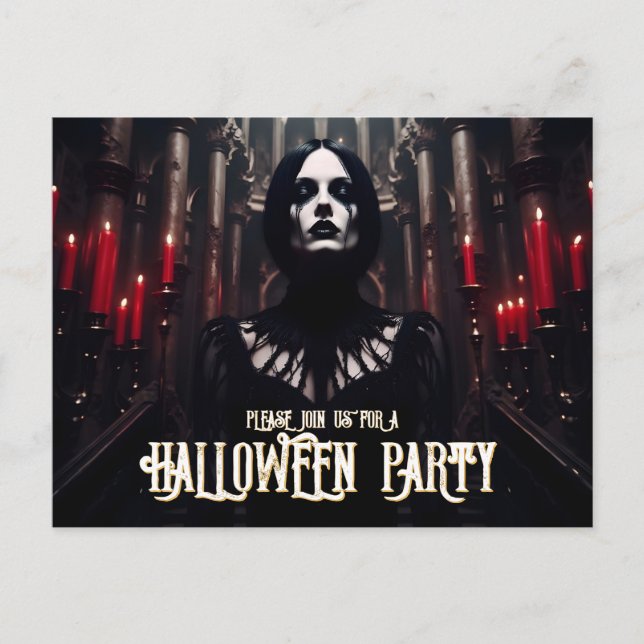 Halloweenfest – Gotisk Mörk Inbjudan (Framsida)