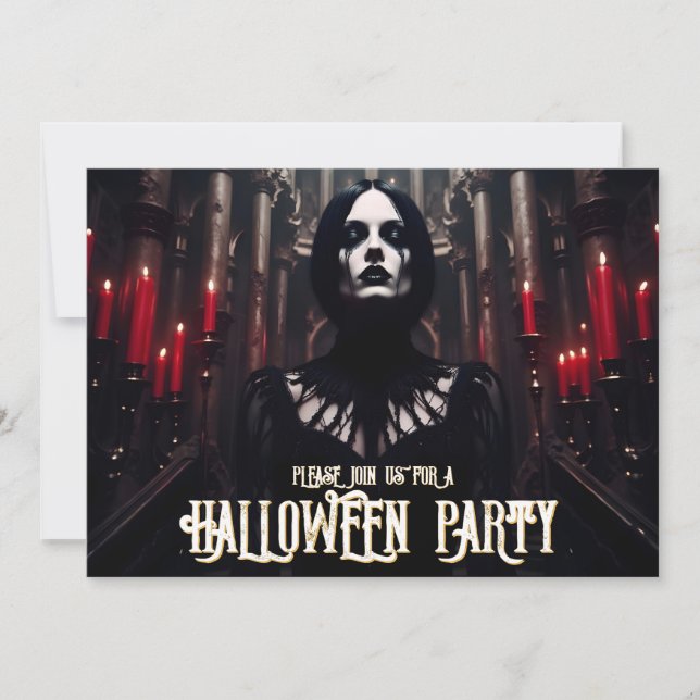 Halloweenfest – Gotisk Mörk Inbjudan (Framsida)