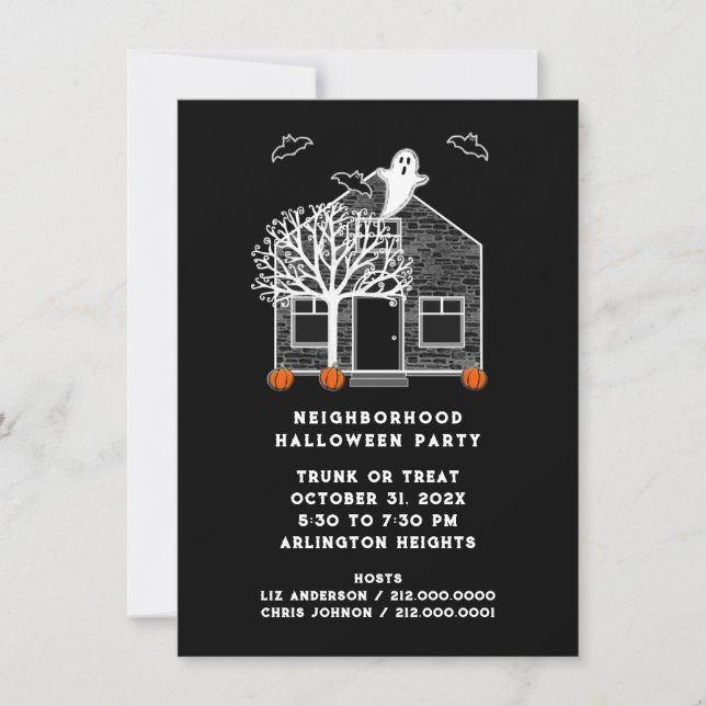 Halloweenfest i Grannskapet Inbjudningar (Framsida)