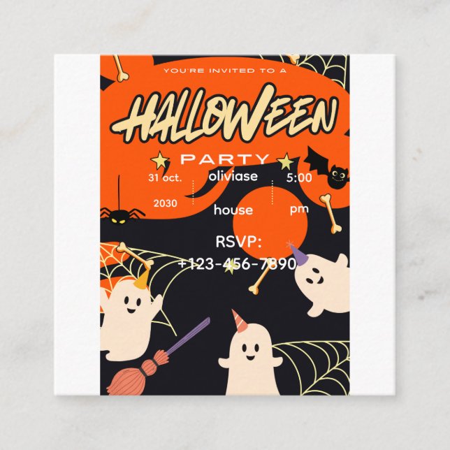 Halloweenfest Inbjudan (Framsida)
