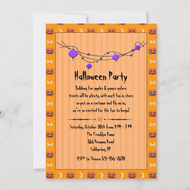 Halloweenfest-inbjudan Inbjudningar (Framsida)