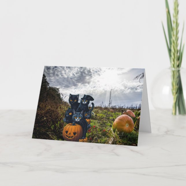 Halloweenfest Inbjudan. Kort (Framsida)