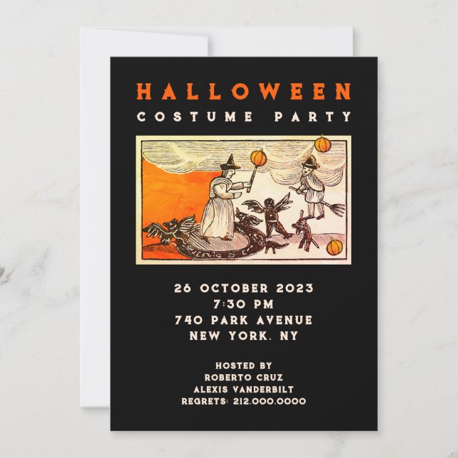Halloweenfest Inbjudningar (Framsida)