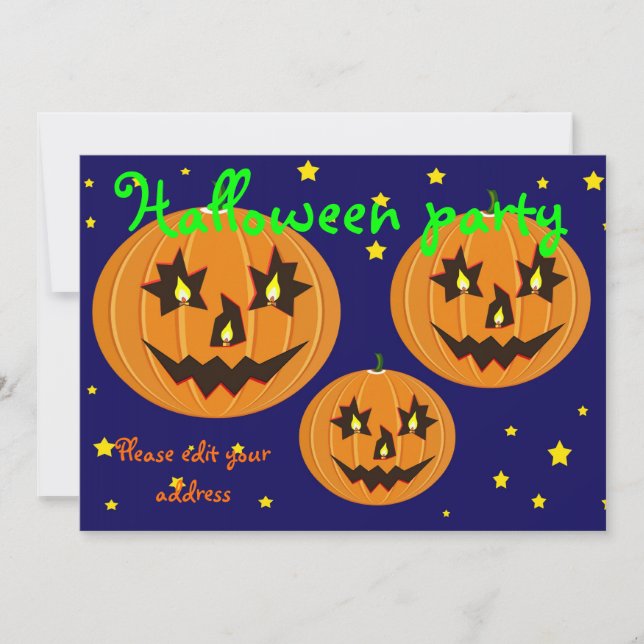 Halloweenfest Inbjudningar (Framsida)