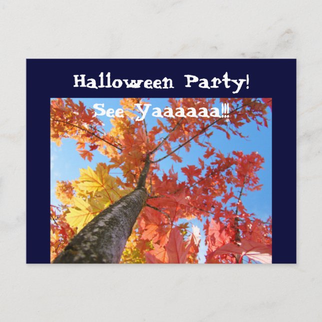 Halloweenfest! Inbjudningar vykort Seeeeee!! (Framsida)
