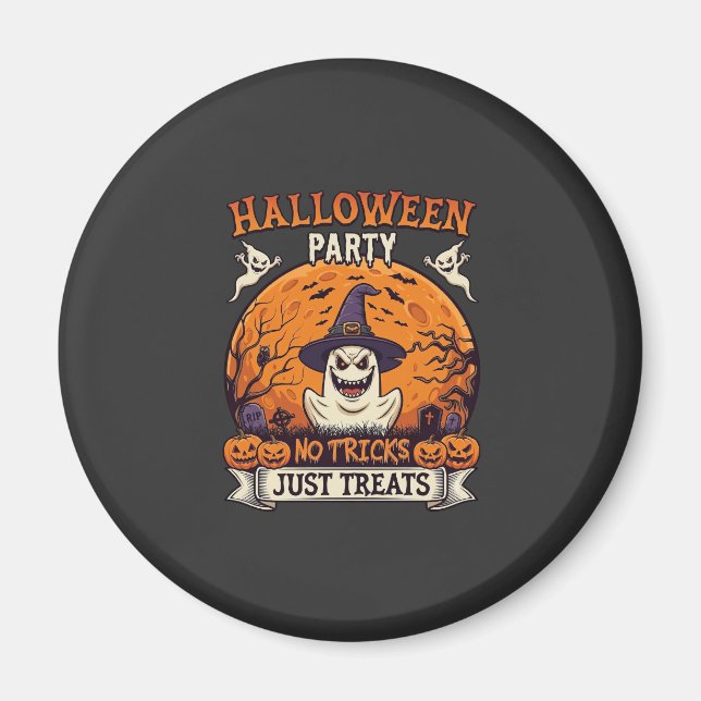 Halloweenfest Inga Bus Unga Gods Månad Spöke P Magnet (Framsidan)