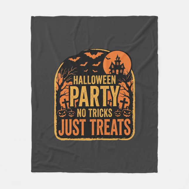 Halloweenfest Inga Bus Ungefär Godis Design_1 Fleecefilt (Framsidan)