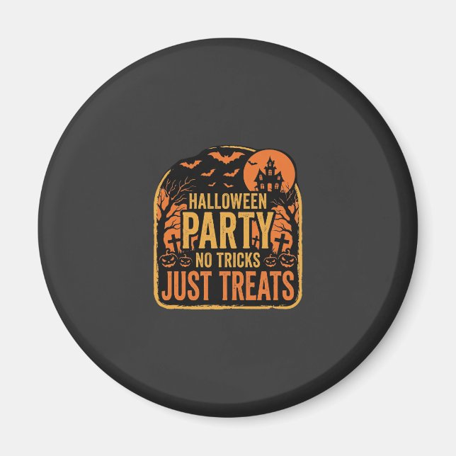 Halloweenfest Inga Bus Ungefär Godis Design_1 Magnet (Framsidan)