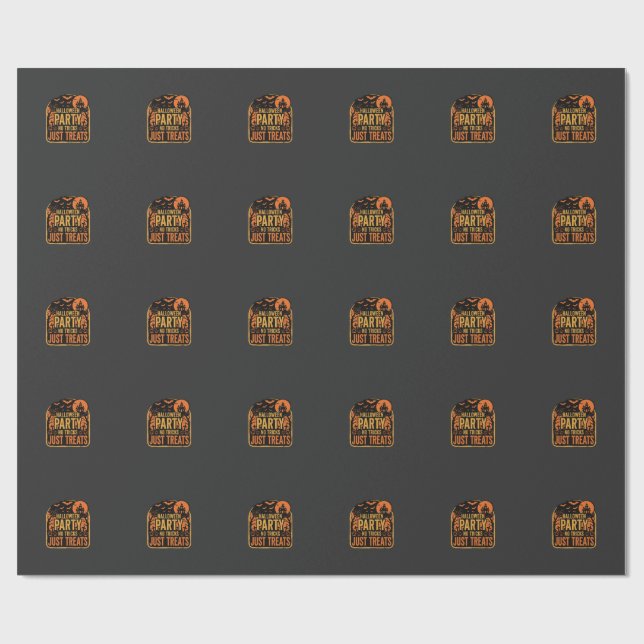 Halloweenfest Inga Bus Ungefär Godis Design_1 Presentpapper (Platt)
