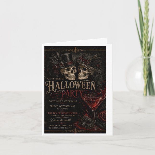 Halloweenfest Invitation Inbjudan (Framsida)
