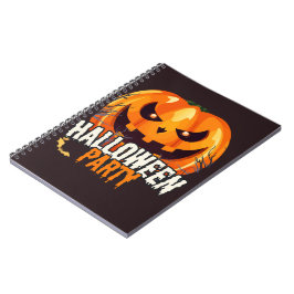 Halloweenfest – Jack-o'-lantern-design Anteckningsbok