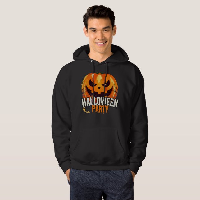 Halloweenfest – Jack-o'-Lantern-design Hoodie (Hel framsida)