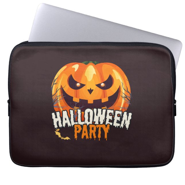 Halloweenfest – Jack-o'-lantern-design Laptop Fodral (Framsidan)