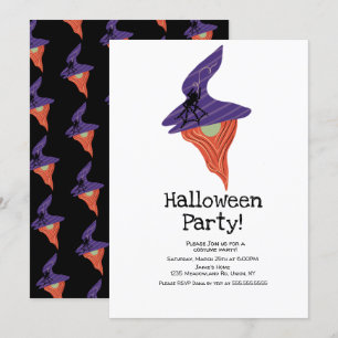 Halloweenfest kostymdvärg klotter inbjudningar