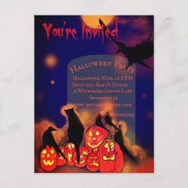 Halloweenfest Ljuskålskransar Korpar Katt Fullmåne Vykort