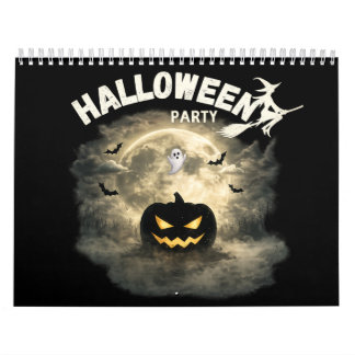 Halloweenfest Månad Pumpa Spöke Vintage Halloween Kalender