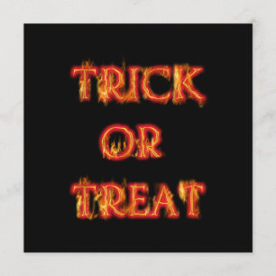 Halloweenfest med eldföreställning - inbjudan