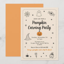 Halloweenfest med pumpa skulptering Halloween-klot