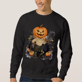 Halloweenfest med siamesisk katt Pumpa Lång Ärmad Tröja