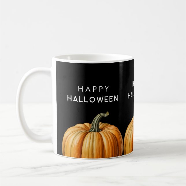 Halloweenfest med vintagepumpa kaffemugg (Vänster)