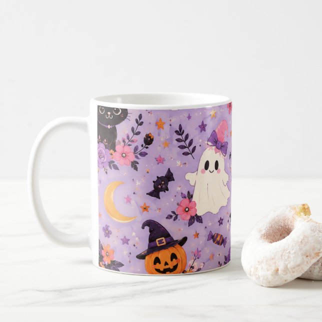 Halloweenfest-mugg Kaffemugg (Med munk)