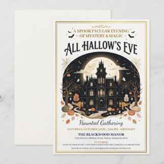 Halloweenfest på det spökiga herrgården - Inbjudan