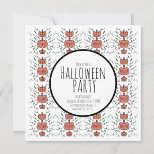 Halloweenfest Pyssel med pumpor Inbjudningar