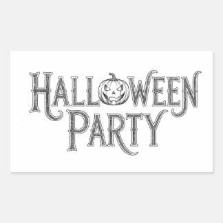 Halloweenfest rektangulärt klistermärke