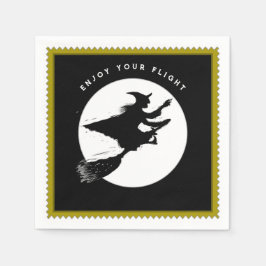 Halloweenfest Rolig Häxa Pappersservett