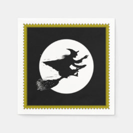 Halloweenfest Rolig Häxa Pappersservett