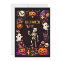 Halloweenfest-skelett med champagneglas