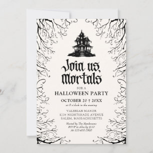 Halloweenfest Spökhus Inbjudningar
