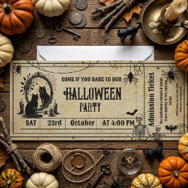 Halloweenfest Viking Gotisk Skelett Biljett Inbjudningar