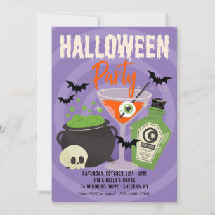 Halloweenfestdrycker Inbjudningar