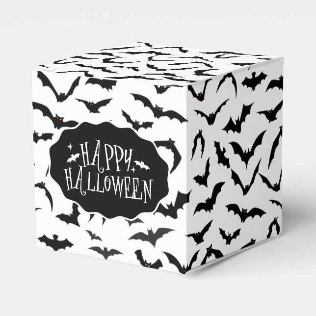 Halloweenfestlåda med godsaker presentaskar (Framsidan Sidan)