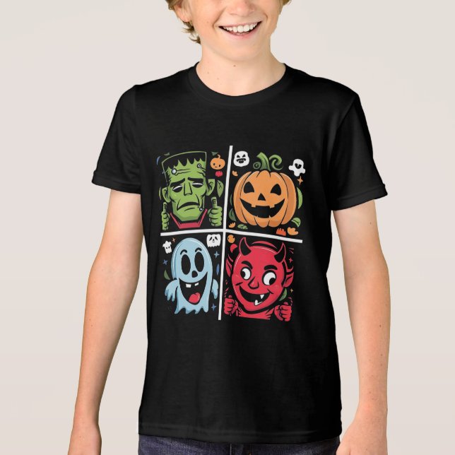 halloweenfigurer t shirt (Framsida)