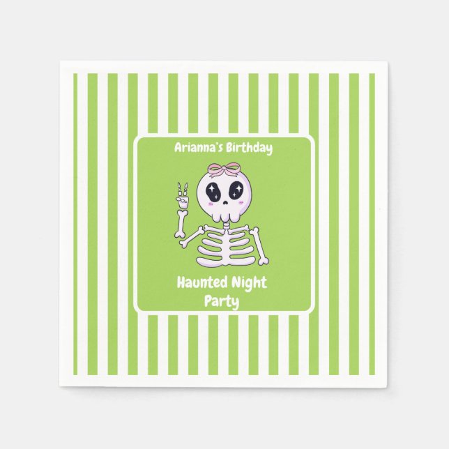 Halloweenfirande födelsedagsfest – Halloween natt Pappersservett (Framsidan)