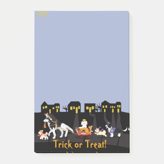 Halloweenfirande Husdjur Post-it Block (Framsida)