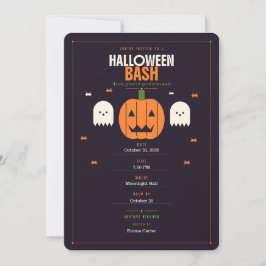 Halloweenfirande Inbjudan | Skräckfylld Halloweenf