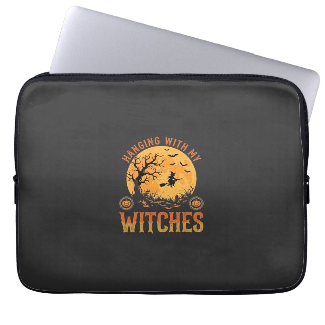 Halloweenfirande med mina häxor laptop fodral (Framsidan)
