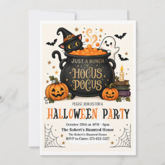 Halloweenfirande med 'Trick or Treat'-inbjudan Inbjudningar