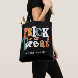Halloweenfirande Trick Or Treat Anpassat Namn Tygkasse
