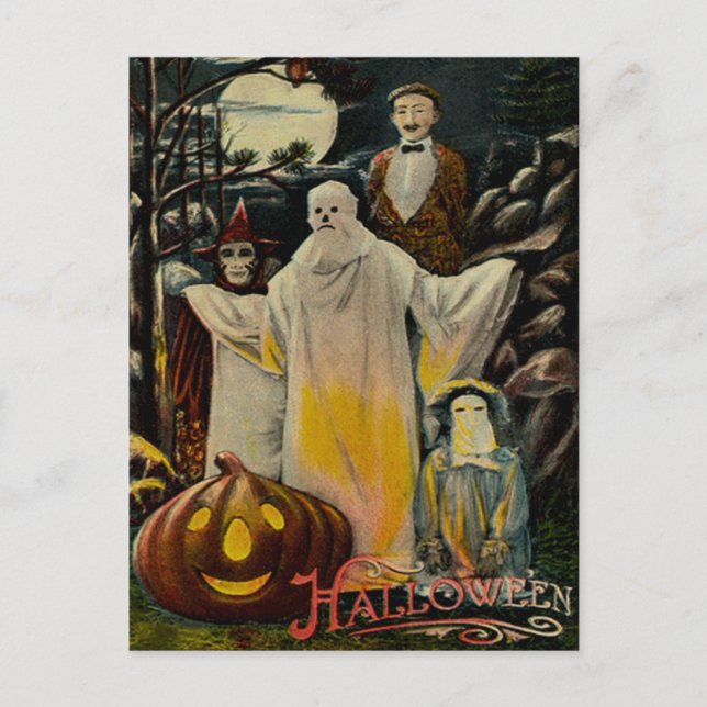 Halloweenfirande Vykort (Framsida)